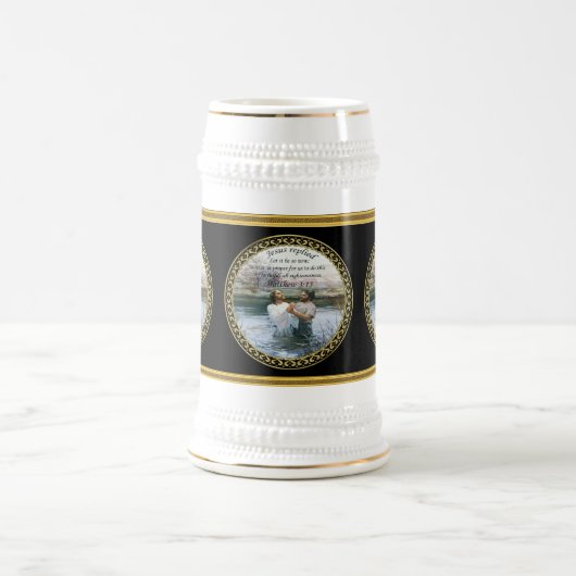 Chope À Bière Jésus Christ Baptême image deux (Centre)