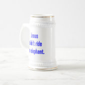 Chope À Bière Jésus n'a pas monté d'éléphant (Devant gauche)