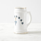 Chope À Bière Joli Super Papa en dessin animé vectoriel (Devant droit)