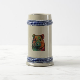Chope À Bière jolie couleur pleine hamster art design