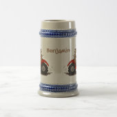 Chope À Bière Jolie vache heureuse conduisant un dessin animé de (Centre)