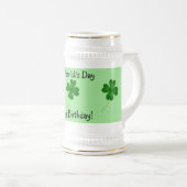 Chope À Bière Jour de la Saint Patrick anniversaire (Devant droit)