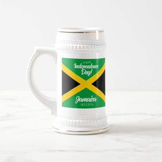 Chope À Bière Jour de l'indépendance de la Jamaïque drapeau nati (Gauche)