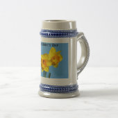 Chope À Bière Joyeuse Fête des Mères Daffodils fleursMug (Devant droit)