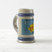 Chope À Bière Joyeuse Fête des Mères Daffodils fleursMug (Devant gauche)