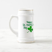 Chope À Bière Joyeuse Saint-Patrick Trèfle Vert Irlandais (Gauche)
