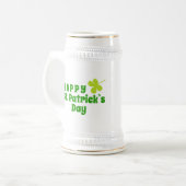 Chope À Bière Joyeuse St Patrick jour Trèfle Vert (Devant gauche)
