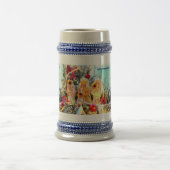 Chope À Bière Joyeux anges de Noël trompant (Centre)