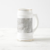 Chope À Bière Joyeux Noël brillant Crystal White Stein (Devant droit)