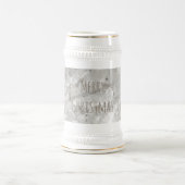 Chope À Bière Joyeux Noël brillant Crystal White Stein (Centre)