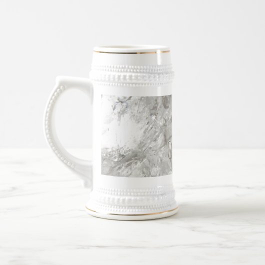 Chope À Bière Joyeux Noël brillant Crystal White Stein (Gauche)