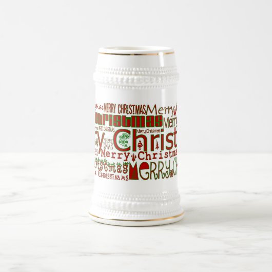 Chope À Bière Joyeux Noël Stein (Centre)