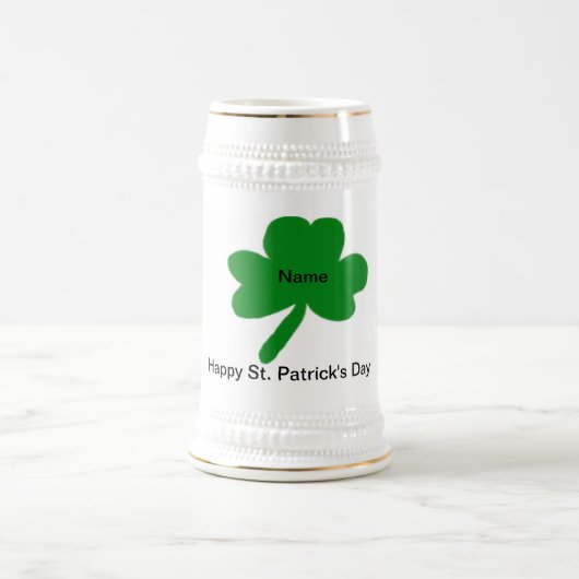 Chope À Bière Joyeux Saint Patrick Personnaliser de jour Votre n (Centre)