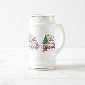 Chope À Bière Juste une fille qui aime Noël (Devant droit)