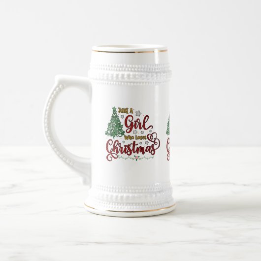 Chope À Bière Juste une fille qui aime Noël (Gauche)