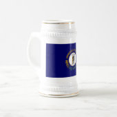 Chope À Bière Kentucky : Commonwealth Bluegrass Drapeau de l'Éta (Devant gauche)