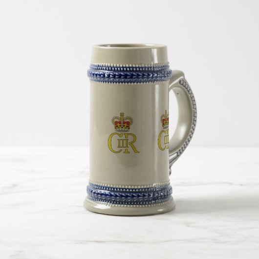 Chope À Bière King Charles III cypher commemorative (Devant droit)