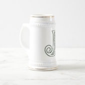 Chope À Bière KRW - J - Stein décoré d'un monogramme celtique (Devant gauche)