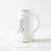 Chope À Bière KRW - J - Stein décoré d'un monogramme celtique (Devant droit)