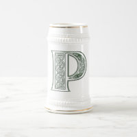 KRW - P - Stein décoré d'un monogramme celtique