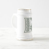 Chope À Bière KRW - R - Stein décoré d'un monogramme celtique (Devant gauche)