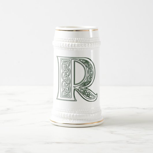 Chope À Bière KRW - R - Stein décoré d'un monogramme celtique (Centre)