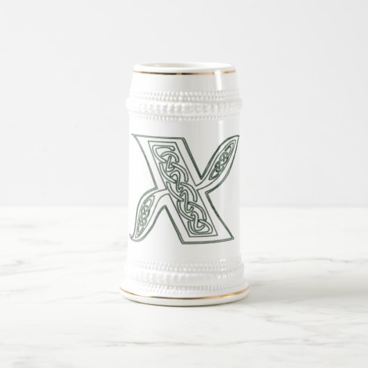 Chope À Bière KRW - X - Stein décoré d'un monogramme celtique (Centre)