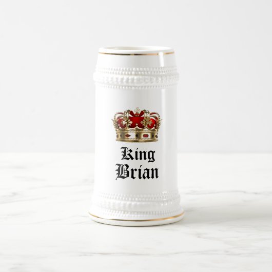 Chope À Bière La bière du roi personnalisée Stein (Centre)