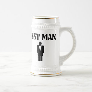 Chope À Bière La meilleure bière Stein d'homme de mariage fait