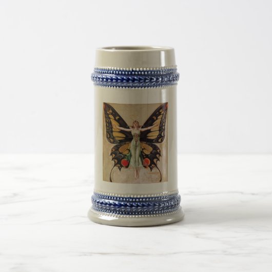 Chope À Bière La métamorphose de la fille Flapper au papillon 19 (Centre)