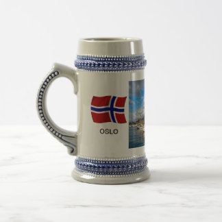 Chope À Bière La Norvège, port d'Oslo ; marina de yacht, port