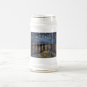 Chope À Bière La Nuit étoilée sur le Rhône de Vincent Van Gogh