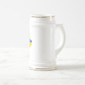 Chope À Bière La typographie ukrainienne et l'oreille au blé sur (Devant droit)