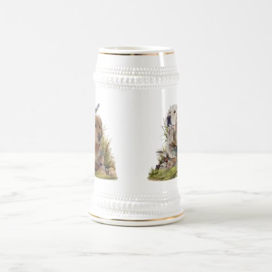 Chope À Bière Labrador Retrivers avec faisan, Art (Centre)