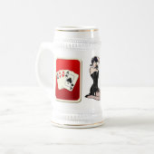 Chope À Bière Lady Luck Poker Stein (Devant gauche)