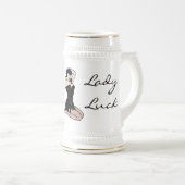 Chope À Bière Lady Luck Poker Stein (Devant droit)