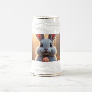 Chope À Bière Lapin de Pâques joyeux dans la magie du printemps
