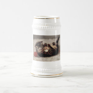 Chope À Bière Le berceau de chat, un chat qui joue à la balle de