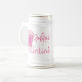 Chope À Bière Le café est ma Saint Valentin (Devant gauche)