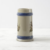 Chope À Bière Le canard à tête de buffle (Fuligula albédo) (Centre)