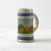 Chope À Bière Le Cerf De Chien Blanc En Plein Air Nature (Devant droit)