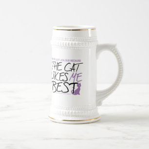 Chope À Bière Le chat m'aime meilleur