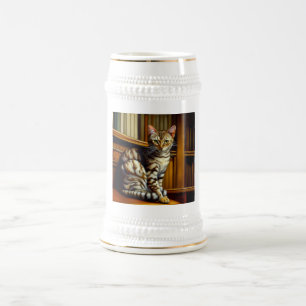 Chope À Bière Le chat Mau égyptien