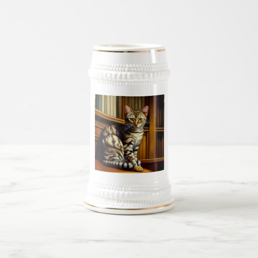 Chope À Bière Le chat Mau égyptien (Centre)