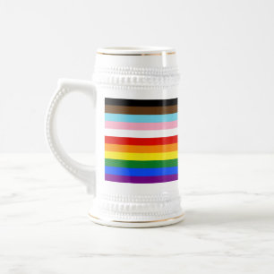 Chope À Bière Le drapeau de fierté à onze bandes de SlipperyJoe'
