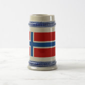 Chope À Bière Le drapeau de la Norvège (Centre)