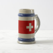 Chope À Bière Le drapeau de la Suisse (Devant droit)