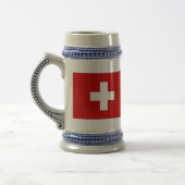 Chope À Bière Le drapeau de la Suisse (Gauche)