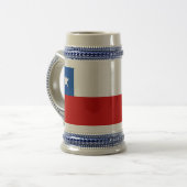 Chope À Bière Le drapeau du Chili (Devant gauche)
