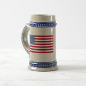 Chope À Bière Le grand Américain Stein du rouge un (Devant gauche)